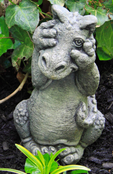 Little Dragon Peek-A-Boo Garden Statue